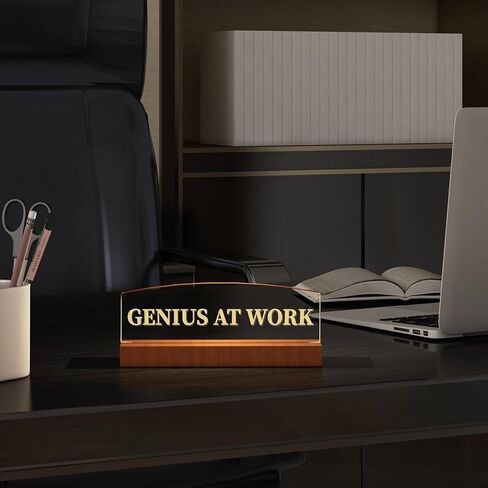 Ammonite P.S You Got This Wooden Desk Plaque Sign with LED Illumination - Office Desk Accessories | Gifts for Coworkers & Boss | Unique Gifts for Dad from Son Daughter in Saudi Arabia