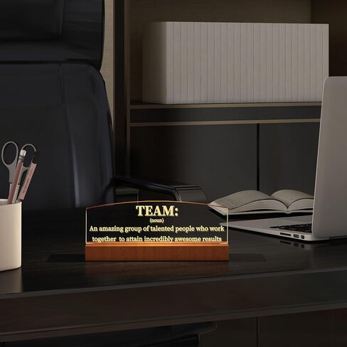 Ammonite P.S You Got This Wooden Desk Plaque Sign with LED Illumination - Office Desk Accessories | Gifts for Coworkers & Boss | Unique Gifts for Dad from Son Daughter in Saudi Arabia