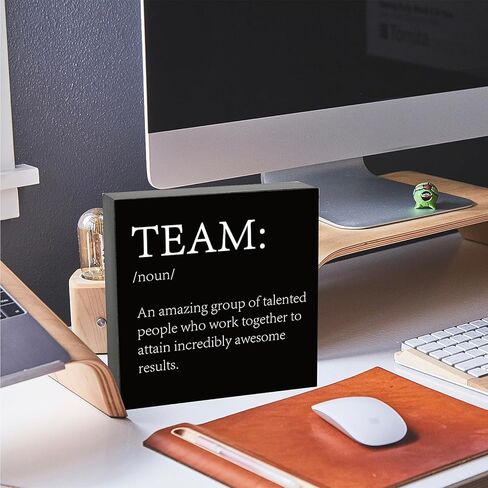 Inspirational Good Leader Wooden Box Sign, Leader Sign Office Desk Decor, Mentor Leadership Boss Gifts, Good Leader Definition Teamwork Sign for Office Home Desk Shelf Table Decorations in Kuwait