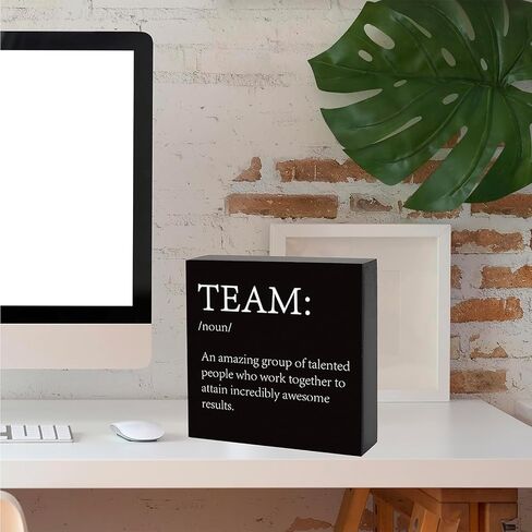 Inspirational Good Leader Wooden Box Sign, Leader Sign Office Desk Decor, Mentor Leadership Boss Gifts, Good Leader Definition Teamwork Sign for Office Home Desk Shelf Table Decorations in Kuwait