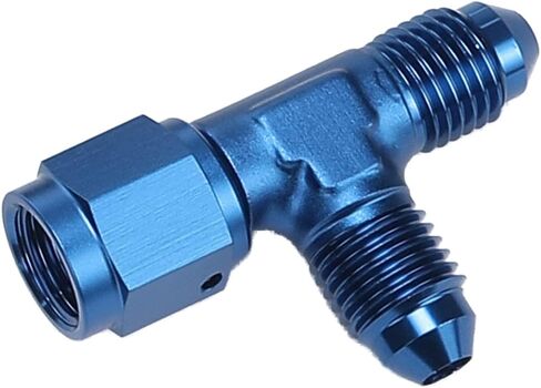 -3 AN Male Flare Tee Fitting with AN3 Female Swivel on Run Adapter Aluminum Black in Saudi Arabia