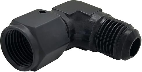 YSIL 10AN Male Flare to 10AN Female 90 Degree Swivel Hose Union Elbow Fitting Adapter Aluminum Black 2PCS in Kuwait