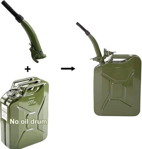 DEWIN Fuel Can Spout, Flexible Jerry Can Spout/Nozzle - Metal Fuel Can Spout with Hose Accessories Tool for Non-CARB NATO Style Jerry Cans(Olive Drab) in Saudi Arabia