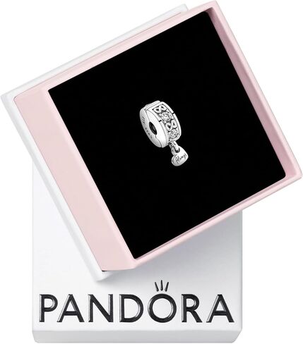 PANDORA Family Always Pavé Clip Charm - Compatible with PANDORA Moments - Stunning Women's Jewelry - Made with Sterling Silver & Cubic Zirconia - With Gift Box in Saudi Arabia