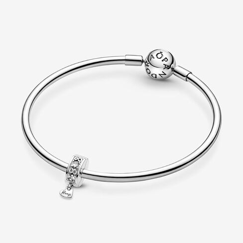 PANDORA Family Always Pavé Clip Charm - Compatible with PANDORA Moments - Stunning Women's Jewelry - Made with Sterling Silver & Cubic Zirconia - With Gift Box in Saudi Arabia
