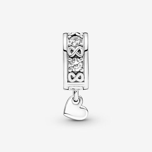 PANDORA Family Always Pavé Clip Charm - Compatible with PANDORA Moments - Stunning Women's Jewelry - Made with Sterling Silver & Cubic Zirconia - With Gift Box in Saudi Arabia