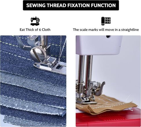 ماكينة خياطة صغيرة مدمجة للمبتدئين، ماكينة خياطة محمولة مزدوجة السرعة للتحكم في سرعة ماكينة الخياطة المحوسبة، وظائف كاملة، ضوء تشغيل سهل، مجموعة خياطة للمنزل، السفر، صناعة يدوية يدوية الصنع in Kuwait