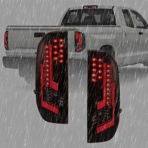 ROXX LED Tail Lights Fit for 2014-2021 Toyota Tundra, Tail Lights Assembly Replacement for Toyota Tundra Pickup 1 Pair (Smoked Lens) in Kuwait