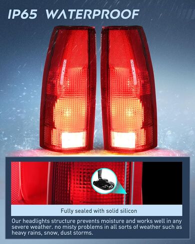مجموعة الضوء الخلفي Nilight متوافقة مع 1988-1999 Chevy GMC C/K1500 2500 3500 1992-1999 Yukon Suburban Blazer 1995-2000 Tahoe 1999-2000 Cadillac استبدال المصباح الخلفي طراز OE، ضمان لمدة عامين in Saudi Arabia
