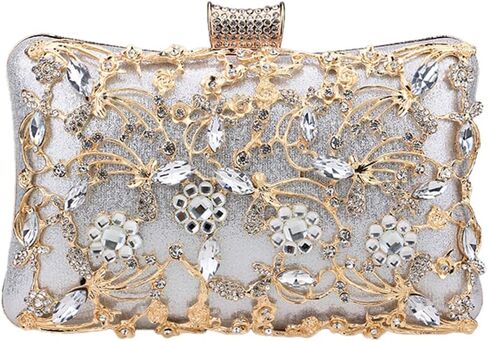 RomanticDesign Women Trendy Evening Clutch Luxury Handbag with Rhinestone for Wedding Party Prom Banquet in Saudi Arabia