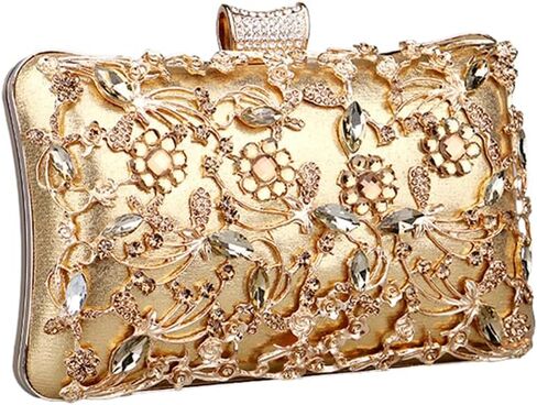 RomanticDesign Women Trendy Evening Clutch Luxury Handbag with Rhinestone for Wedding Party Prom Banquet in Saudi Arabia