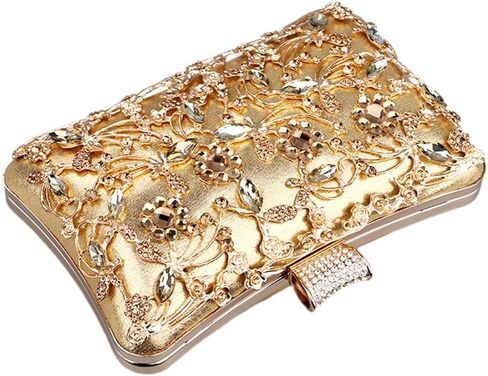 RomanticDesign Women Trendy Evening Clutch Luxury Handbag with Rhinestone for Wedding Party Prom Banquet in Saudi Arabia