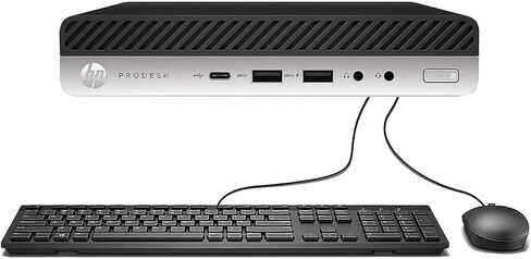 كمبيوتر مكتبي صغير HP ProDesk 600 G4 مع شاشة FHD جديدة مقاس 24 بوصة ومجموعة مكبرات صوت RGB، Intel Core i5-8500T، ذاكرة الوصول العشوائي 8 جيجابايت، 256 جيجابايت SSD، لوحة مفاتيح وماوس، Windows 10 Pro (متجدد) in Saudi Arabia