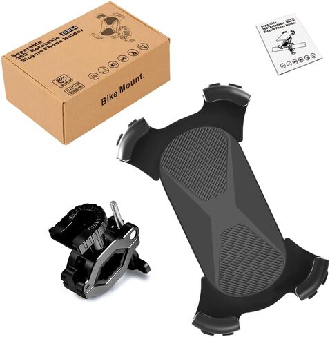 ZC GEL Bike Phone Holder, Motorcycle Phone Mount Handlebar Cell Phone Clamp [1s Lock], Scooter Phone Clip for iPhone 14 Pro Max/13 Pro Max/12 and More 4.5" - 6.9" Smartphones in Kuwait