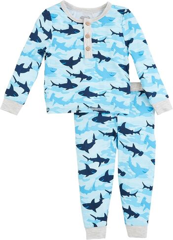 Mud Pie Boys Glow Camo Shark Pjs in Saudi Arabia