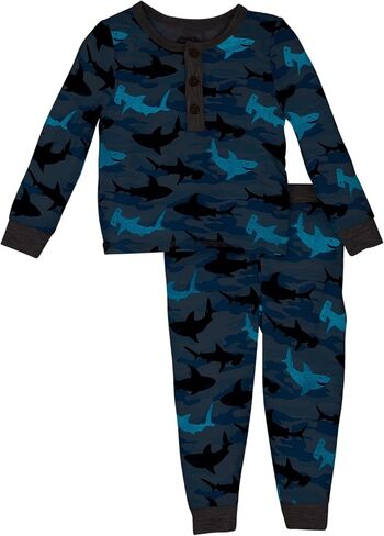 Mud Pie Boys Glow Camo Shark Pjs in Saudi Arabia