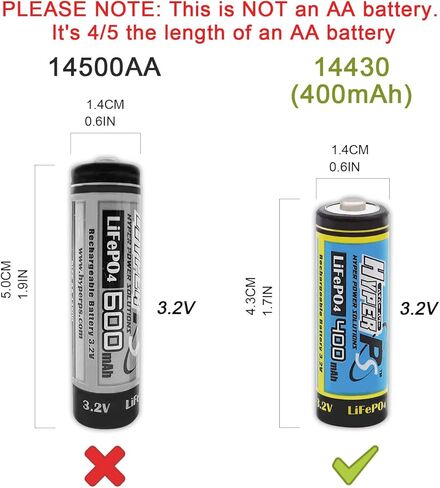 شاحن بطارية ذكي عالمي USB لبطاريات LiFePO4 3.2 فولت مع 8 قطع 3.2 فولت LiFePo4 14430 4/5 AA (14 × 43 مم) بطارية قابلة لإعادة الشحن 400 مللي أمبير في الساعة in Kuwait