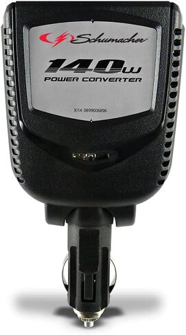 Schumacher XI14 DC to AC Power Converter for Cars, 140W/280W Peak, AC/USB for Converting Vehicle Power to Household Power for Camping and Tailgating , Black in Saudi Arabia
