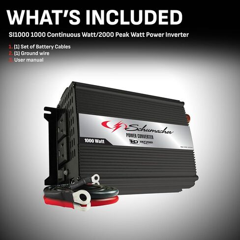 Schumacher XI14 DC to AC Power Converter for Cars, 140W/280W Peak, AC/USB for Converting Vehicle Power to Household Power for Camping and Tailgating , Black in Saudi Arabia