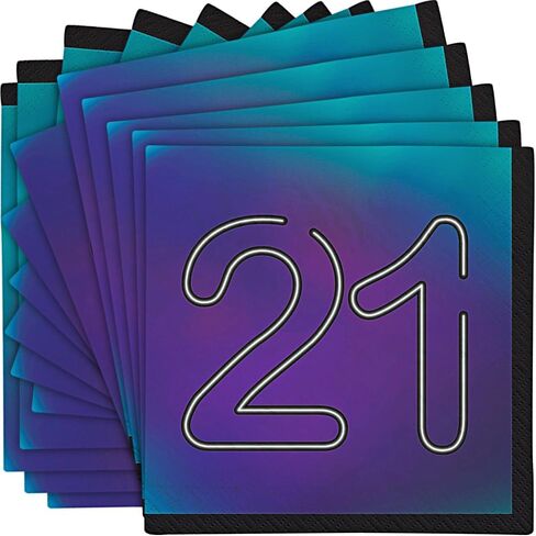 Multicolored Pretty Petals Birthday Luncheon Napkins, 6.5" (16-Pack) - Disposable Party Tableware for Birthday Celebrations in Saudi Arabia