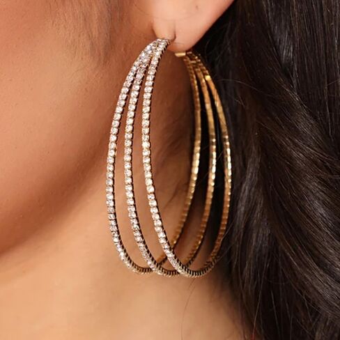 jascaela Women’s Rhinestone Crystal Dangle Earrings Glitter Tassel Chandelier Filigree Dangle Earrings Bride Jewelry in Saudi Arabia