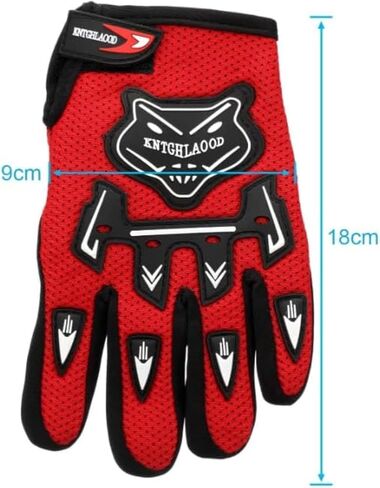 MINO Gloves (Red) Teens Youth Size Medium Small ATV Quad Off-Road Dirt Pit Bike Gloves Go Kart Motorcycle Scooter Power Sports Racing Mini Bike Moped Riding Cycling Hiking Women Girls Boys Kids in Saudi Arabia