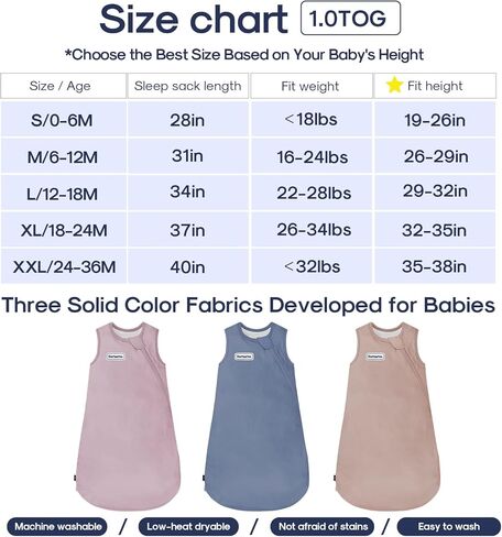 كيس نوم للأطفال من Domiamia 1.0 حرير صناعي مصنوع من الخيزران والقطن الناعم، إغلاق بسحاب في اتجاهين، بطانية يمكن ارتداؤها للأطفال الصغار لمدة 24-36 شهرًا in Kuwait