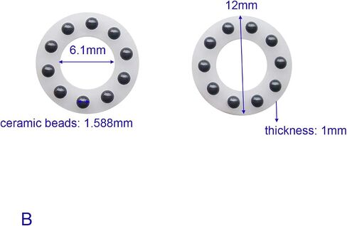 Folding Pocket Knives Bearing Ceramic Ball Pivot pin Washer, Nylon Gasket with Detent Beads Spacer,EDC Survival Knives Bearing Spacer Ring - Pack 2 Pieces in Saudi Arabia