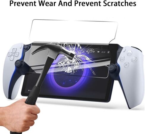 واقي شاشة Nayubo مكون من قطعتين لبوابة PlayStation Portal، واقي شاشة من الزجاج المقوى عالي الدقة مضاد للخدش لجهاز PlayStation PS Portal Remote Player 8 بوصة 2023 (شفاف) in Kuwait