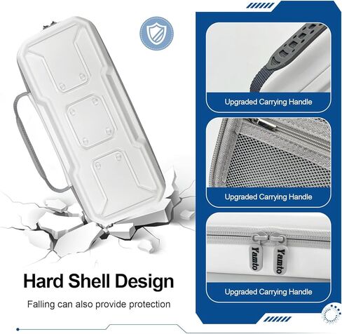 YAMTO Hard PU PS Portal Case Cover - Protective Travel Carrying Bag fits for Playstation 5 Portal, PS5 Home Storage and Convenient Outside , Easy Cleaning and Waterproof, White in Saudi Arabia