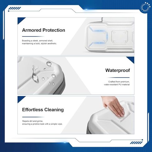 YAMTO Hard PU PS Portal Case Cover - Protective Travel Carrying Bag fits for Playstation 5 Portal, PS5 Home Storage and Convenient Outside , Easy Cleaning and Waterproof, White in Saudi Arabia