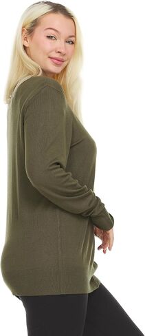 Women's Lightweight Crewneck Cardigan Sweater in Saudi Arabia