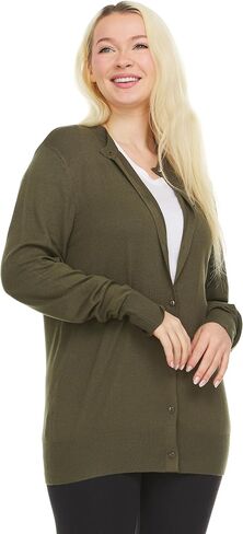Women's Lightweight Crewneck Cardigan Sweater in Saudi Arabia