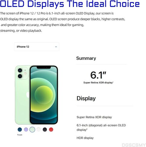 مجموعة كاملة لاستبدال شاشة iPhone 12 مع مستشعر القرب لمكبر الصوت LCD ثلاثي الأبعاد تعمل باللمس محول رقمي 6.1 بوصة لهاتف iPhone 12 Pro طقم إصلاح أدوات الإصلاح الزجاج الأمامي A2172 A2402 A2403 A2404 in Saudi Arabia