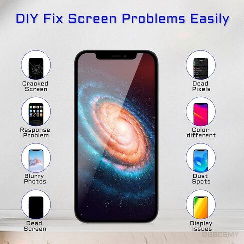 مجموعة كاملة لاستبدال شاشة iPhone 12 مع مستشعر القرب لمكبر الصوت LCD ثلاثي الأبعاد تعمل باللمس محول رقمي 6.1 بوصة لهاتف iPhone 12 Pro طقم إصلاح أدوات الإصلاح الزجاج الأمامي A2172 A2402 A2403 A2404 in Saudi Arabia