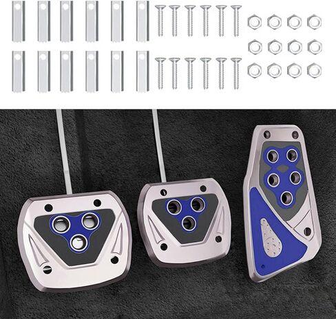 Car Pedal Covers, Non-Slip Gas and Brake Pedals Covers for Safe Driving, Manual Transmission Brake Pedal Covers, Gas Fuel Petrol Clutch Foot Pedals Universal Car Accessories for Most Car in Kuwait