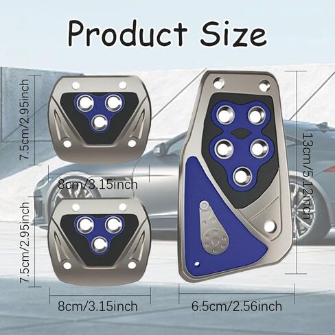 Car Pedal Covers, Non-Slip Gas and Brake Pedals Covers for Safe Driving, Manual Transmission Brake Pedal Covers, Gas Fuel Petrol Clutch Foot Pedals Universal Car Accessories for Most Car in Kuwait