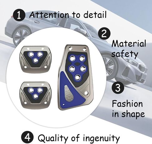 Car Pedal Covers, Non-Slip Gas and Brake Pedals Covers for Safe Driving, Manual Transmission Brake Pedal Covers, Gas Fuel Petrol Clutch Foot Pedals Universal Car Accessories for Most Car in Kuwait