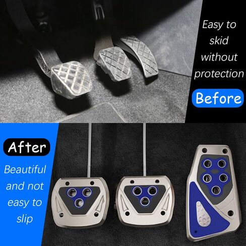 Car Pedal Covers, Non-Slip Gas and Brake Pedals Covers for Safe Driving, Manual Transmission Brake Pedal Covers, Gas Fuel Petrol Clutch Foot Pedals Universal Car Accessories for Most Car in Kuwait