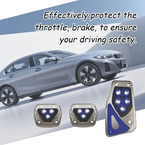 Car Pedal Covers, Non-Slip Gas and Brake Pedals Covers for Safe Driving, Manual Transmission Brake Pedal Covers, Gas Fuel Petrol Clutch Foot Pedals Universal Car Accessories for Most Car in Kuwait