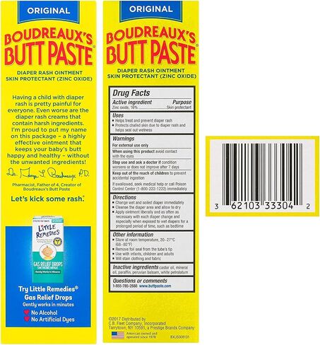 Boudreaux's Boudreaux's Butte Paste، مرهم طفح الحفاضات، أنبوب 4 أونصة (كمية 3) in Saudi Arabia