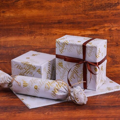 100 Sheet Birthday Tissue Paper Gift Wrapping Tissue Paper Recyclable Birthday Gift Packaging Bag for Birthday Showers Art Craft Party Favor Decoration in Saudi Arabia