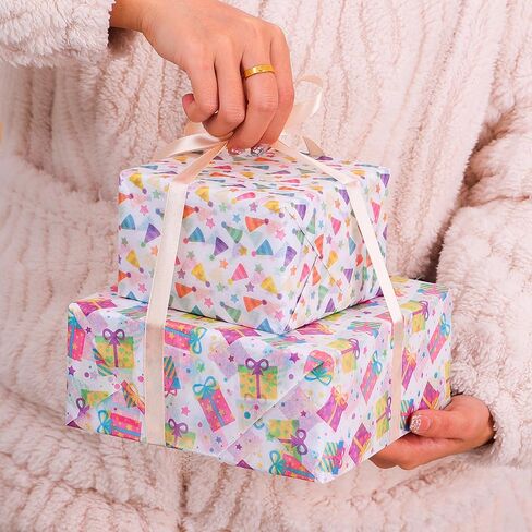 100 Sheet Birthday Tissue Paper Gift Wrapping Tissue Paper Recyclable Birthday Gift Packaging Bag for Birthday Showers Art Craft Party Favor Decoration in Saudi Arabia