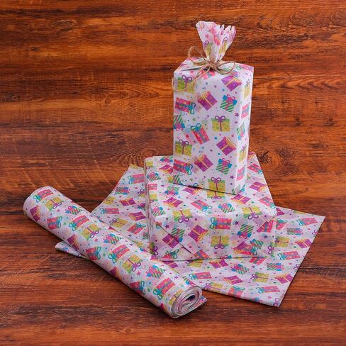 100 Sheet Birthday Tissue Paper Gift Wrapping Tissue Paper Recyclable Birthday Gift Packaging Bag for Birthday Showers Art Craft Party Favor Decoration in Saudi Arabia