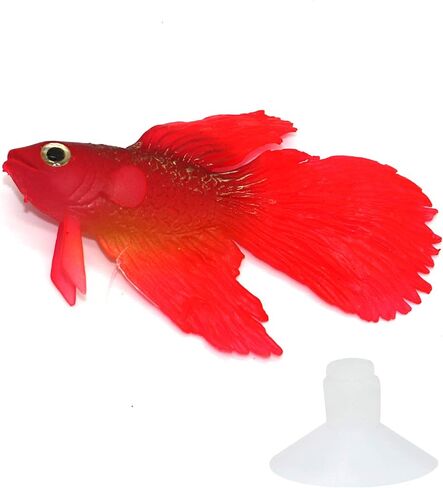 Artificial Silicone Betta Fish Tank Decoration, Aquarium Fake Fish High Simulation Lifelike Floating Betta Fish Tank Ornament in Saudi Arabia