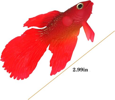 Artificial Silicone Betta Fish Tank Decoration, Aquarium Fake Fish High Simulation Lifelike Floating Betta Fish Tank Ornament in Saudi Arabia