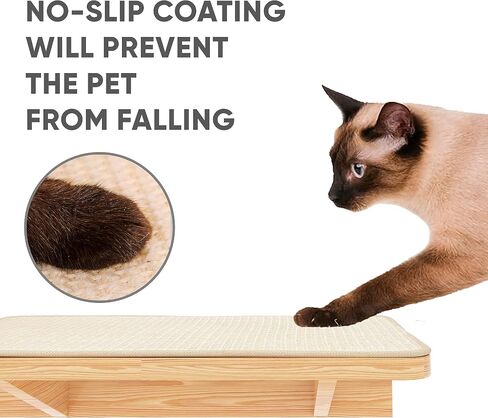 Cat Wall Shelf with Cat Scratching Mat, Cat Wall Furniture, Wood Shelves Wall Mounted Beds for Jumping, Sleeping, Playing, Climbing (Shelf) in Saudi Arabia