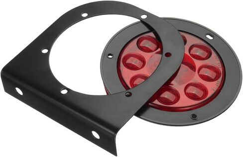 Partsam LED Truck Trailer Tail Lights with Steel Brackets - Waterproof DC12 Red 12-LED Round Tail Light Bar for Stop/Turn/Brake Running Lamps Fits any Camper/RV/Camper/UTV/Boat Trailers(2 PCS) in Saudi Arabia