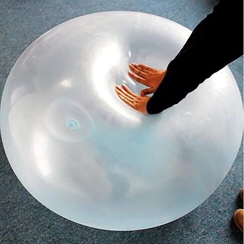 4 PCS Large Bubble Ball Magic Bubble Balls Transparent Bounce Balloon Inflatable Water Ball Beach Garden Ball Soft Rubber Ball Outdoor Party (Large) in Saudi Arabia