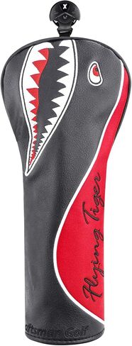 Craftsman Golf Shark Black and Red Driver Fairway Wood Rescue Hybrid Blade Putter Cover Headcover in Saudi Arabia